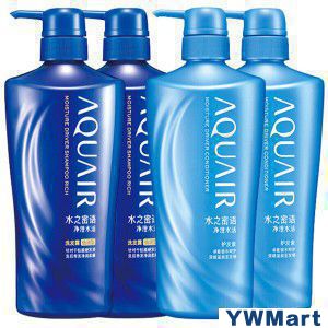 资生堂水之密语（AQUAIR）净澄水活(倍润型)洗护套装(洗发水600ml*2+护发素600ml*2)