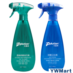 优露清（Explution） 油烟机清洗剂瓷砖浴室清洁剂厨房油污浴室玻璃清洗液厨卫清洁套装1L