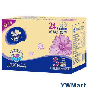 维达(Vinda) 抽纸 超韧3层130抽软抽*24包纸巾(小规格) 整箱销售