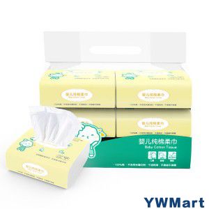全棉时代 婴儿纯棉柔巾/抽纸巾 干湿柔巾手帕纸新生儿 11*20cm 6包/提