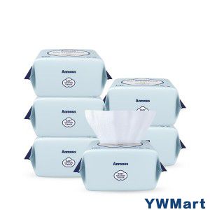 安慕斯 婴儿棉柔巾15cm*20cm 100抽*6包加大加厚宝宝手口干湿柔巾抽纸新生儿棉手帕纸巾