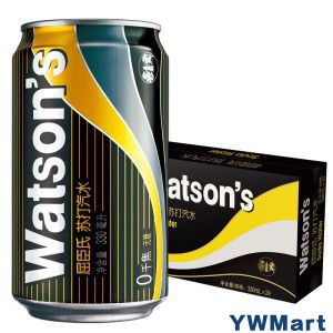 屈臣氏（Watsons）苏打汽水330ml*24罐 整箱装 苏打水汽水饮料