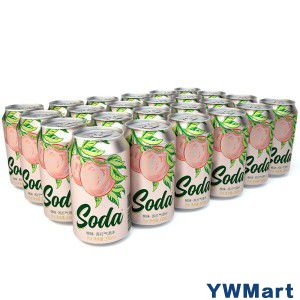 名仁 苏打水汽水 330ml*24罐 整箱装 无糖气泡水蜜桃味 汽水汤力水饮料
